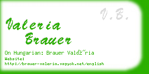 valeria brauer business card